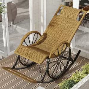 라탄 흔들 의자 스윙체어 야외 락킹체어 야외용 카페