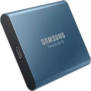 삼성 T5 휴대용 SSD 500GB - 최대 540MB/s USB 3.1 외장 솔리드 스테이트 드라이브 파란색(MU-PA500B/AM)