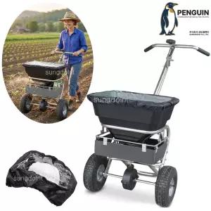 Power 주행식 비료살포기 32L 스텐프레임 무동력 살포기 비료 카트 농기구