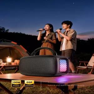 G800K 야외 노래방 기기 기계 마이크 블루투스 스피커  고성능 댄스 휴대용