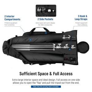 47인치 2M 손잡이와 나일론 튼튼한 방수 스트랩이 어깨 케이스 휴대용 가방 삼각대 있는