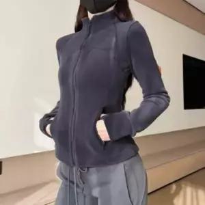 여성 일상 슬림핏 폴라 플리스 집업 재킷