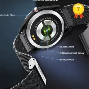 호환   시간 bp 모니터링 피트니스 밴드 PPG ECG 스마트 시계 심전도 심전도 디스플레이 심박수 모니터 혈
