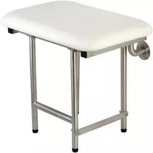 킹스턴 브라스 KBSS2216P 22인치 X 16인치 벽걸이 브러시드 스테인리스 스틸로 다리 지지대가 있는 접이식