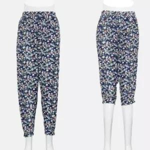 여성바지 여름 항아리 쿨링 몸빼 작업 꽃무늬 일 냉감 바지 7부 9부