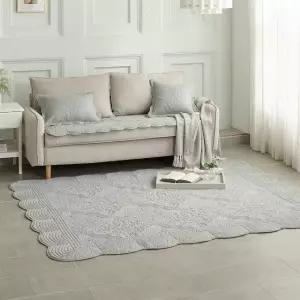 [애끌리아] 통워싱 자수 퀼팅 카페트 1장(특대형)