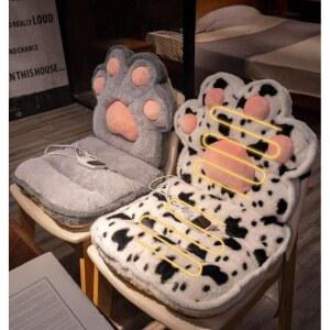 전기 방석 1인용 일반형 45x90cm 쿠션 1인 학생 HK123 그레이 사무실 보온