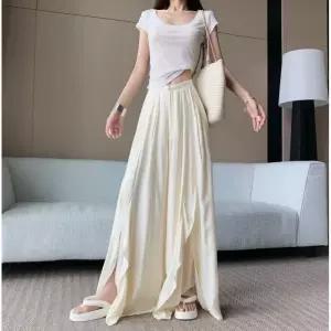 팬츠 여성용 봄 뉴 슬리퍼 와이드 트임 원픽1