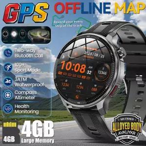 호환  2026년 신제품 T-REX3 GPS 지도 스마트워치 1.43인치 AMOLED 내장 GPS 내비게이션 3ATM 방수 음성 통