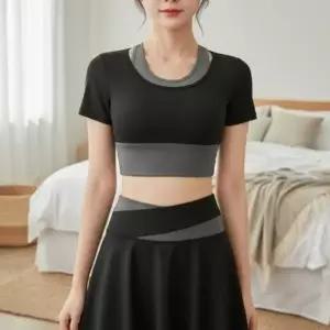 [다잇템] 여성 치마 봄여름 필라테스 요가 반소매 레깅스_24675529_588872