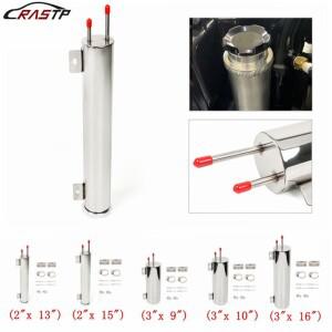스테인레스 스틸 라디에이터 오버플로우 탱크 병 캐치 캔 자동차 개조 냉각 액세서리 OCC073 2 인치 x 13 1