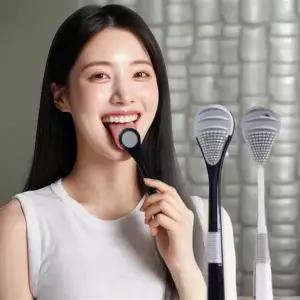4중날 혀클리너 실리콘 돌기 백태 구취 입냄새 제거 구강 케어 1+1