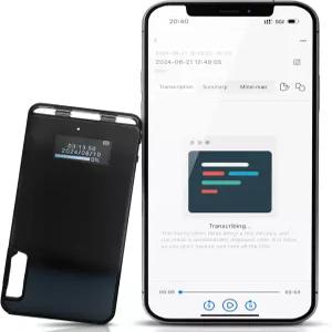 7 000시간 녹음 용량 오디오 노이즈 감소 재생 기능이 있는 사운드 테이프 레코더 회의용 클립온 마이크