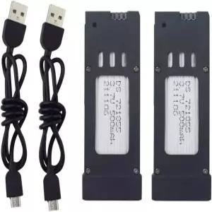바다 점프 2PCS 3.7v 500mAh 리튬 배터리 E58 S168 접이식 쿼드콥터 4K HD 공중 드론 예비 배터리용 USB