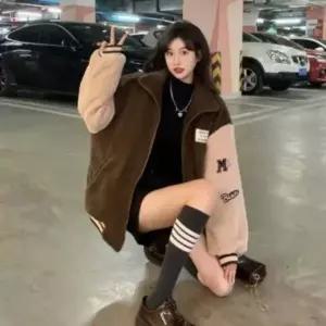 여성 퍼 플리스 일상용 재킷