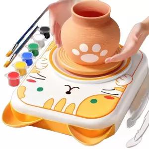 미니도자기만들기 점토 물레 블루 도예 도예키트