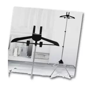 다설담 스탠드형 다리미판 옷걸이 거치대 높이조절 행거