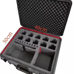 무전기 보관함 수납 가방 안전 정리대 하드케이스 거치대 사무실 나뭇결 휴대폰 월넛 방수