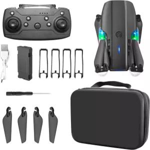 이카우펜 E99 드론 싱글 카메라 480P 듀얼 WiFi FPV 접이식 쿼드콥터 항공기 +1 배터리(E99 화면 제어 블랙