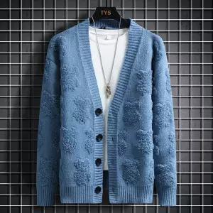 남성가디건 봄가을 트위드 슬림 패션 니트 코트 심쿵돌직구