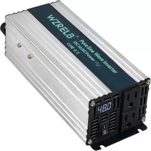 WZRELB 800W 순수 사인파 인버터 48V DC ~ 110V 120V AC 전원 변환기(LED 디스플레이 포함) 가정 RV 트럭