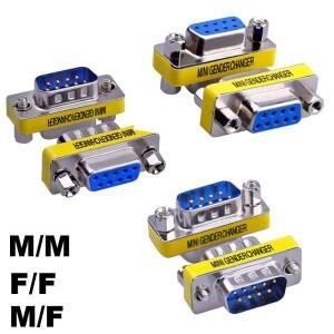 DB9 9Pin 암-암 남성-암 남성-남성 성별 체인저 VGA 플매트 카펫 러그 커넥터 어댑터 D-Sub RS232 직렬 Com