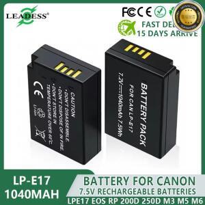 LP-E17 카메라 배터리 Canon EOS R8 RP R50 200D M3 M5 M6 T6s T8i 1040mAh 충전식