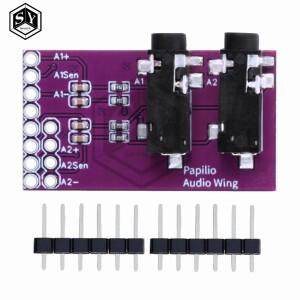 듀얼 3.5mm 마이크-USB 오디오 인터페이스 모듈 - PC Arduino Raspberry Pi DIY 프로젝트용 플매트 카펫 러