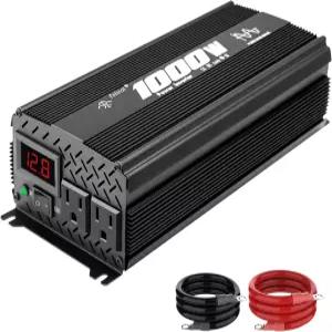 테브롤 1000W 순수 사인파 인버터 가정용 RV 트럭용 오프 그리드 태양광 인버터용 12V DC-120V AC 컨버터