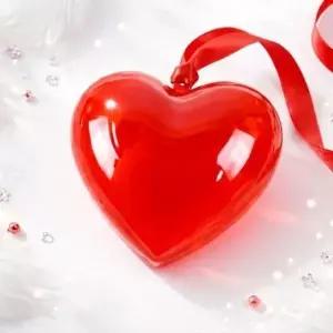 500341 아크릴 하트 케이스빨강투명