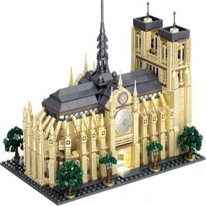 WEUYUIAF 마이크로 빌딩 블록 노트르담 - 건축 모델 대성당 미니 벽돌 세트 장난감 1757PCS 드 파리 유명