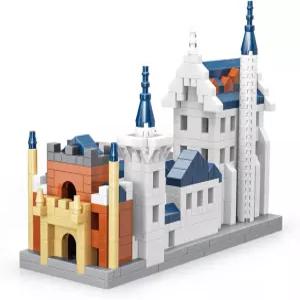 고티몬 마이크로 미니 아키텍처 스완 캐슬 빌딩 블록 세트 493개 성인 및 용 건설 장난감