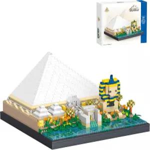 이집트 피라미드 마이크로 빌딩 블록 세트 - 2273PCS 스핑크스 아키텍처 미니 벽돌 키트 장난감 기자