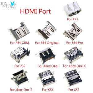 YuXi 1pc  Slim 3K 4K PS4 Pro PS5 HDMI 호환 포트 소켓 Xbox One 시리즈 X S 호스트 인터페이스 커넥터 잭