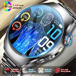 호환  2026년 신형 건강 관리 분석 ECGPPG 스마트워치 혈압 측정 피트니스 요산 혈중 지질 블루투스 통화