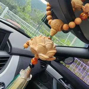 핸드메이드 연꽃 차걸이 부귀영화 기원 행운 팬던트 이사 선물