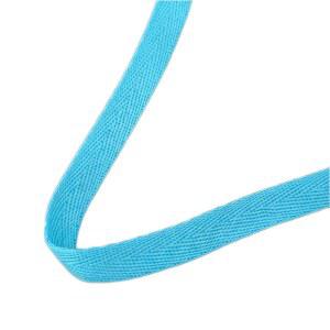 3/8인치 X 10야드 면 트윌 테이프 헤링본 패턴 부드러운 패브릭 웨빙 스트랩 리본 - 바느질용 바이어스 제본 선물 포장 DIY 공예 천 바느질 용품 (블루 스카이)