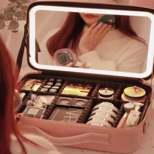 LED 조명 거울 파우치 전문가용 출장 메이크업가방