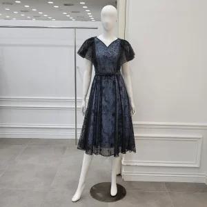 [미니멈]플라워 레이스 플레어원피스 (MYBAWO4220 PE)_IC