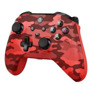 X-BOX /PC용 카밀로러스 무선 컨트롤러, 홀 효과 컨트롤러 지원 터보, 2.4G 플러그 앤 플레이 게이밍 게임패드, 3.5mm 헤드폰 잭 / 듀얼 진동, One, 시리즈 S /X, PC, IOS, 안드로이드 플랫폼(카모 레드)과 호환
