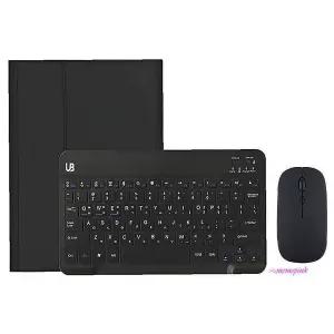 플러스케이스 키보드 마우스세트 갤럭시탭s10 FE 블루 파스텔 펜슬수납 투스 태블릿qrs597