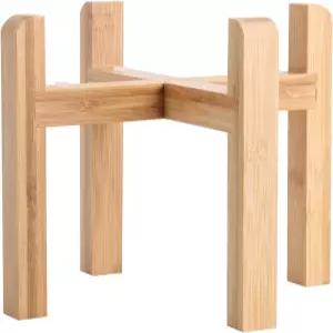 Adogyy 고가/증강 도그볼 우드 스탠드 중형 대형 품종용 와이드 도그 푸드 물 접시 홀더 7.67 논슬립 모던