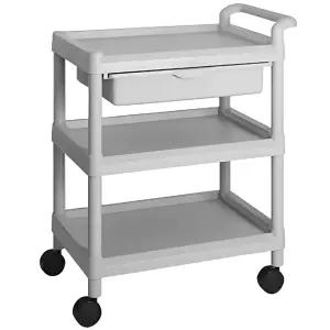 군부대 의무실 서랍형 플라스틱 3단 의료용카트 기구대 약국 진료실 환자식 병동간호사