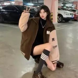 [다잇템] 여성 플리스 퍼 일상용 재킷