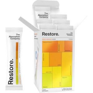 흡수 회사 전해질 분말 패킷 - 리포솜 글루타티온, C 및 메틸화 B 비타민이 함유된 운동 수분 공급 믹스 망고 레모네이드 (7 스틱)