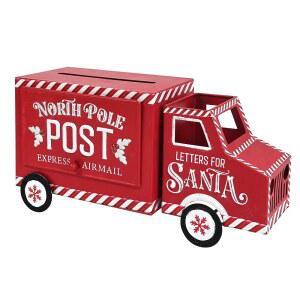 크리스마스 금속 트럭 장식 휴일 장식품 벽난로 사탕 편지 가정 탁상 우편함 선물 우편 축제 산타 상자 장식용 북극