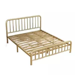 철제 침대프레임 골드 더블 싱글 프레임 금속침대 내구성 강한 구조 견고한