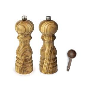 PEUGEOT PARIS OLIVIER 소금 후추 스쿱 17 8CM 7인치 선물 포함 나무 올리브 세트