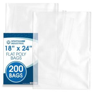 45 61CM 18 24인치 가벼움 씰이나 포장용 200개 플라스틱 1MM 투명 얇고 봉지에는 프린트가 셔츠 엔드 오픈 없음 폴리 반죽 플랫