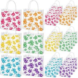 게요가 24개 하와이안 선물 가방 티키 루아 손잡이 알로하 파티 투명 3.15 8 루 PVC 인치 토트 여름 열대